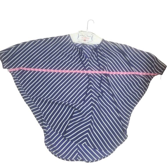 XL Women’s Navy White Striped Tunic Top Kaftan Blouse Loose Fit Batwing Mossimo - Picture 5 of 5